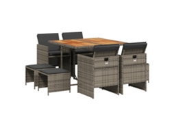 Garden Dining Set, Garden Dining Sets Vidaxl Cinzeto Rattan / Vime (n/a)