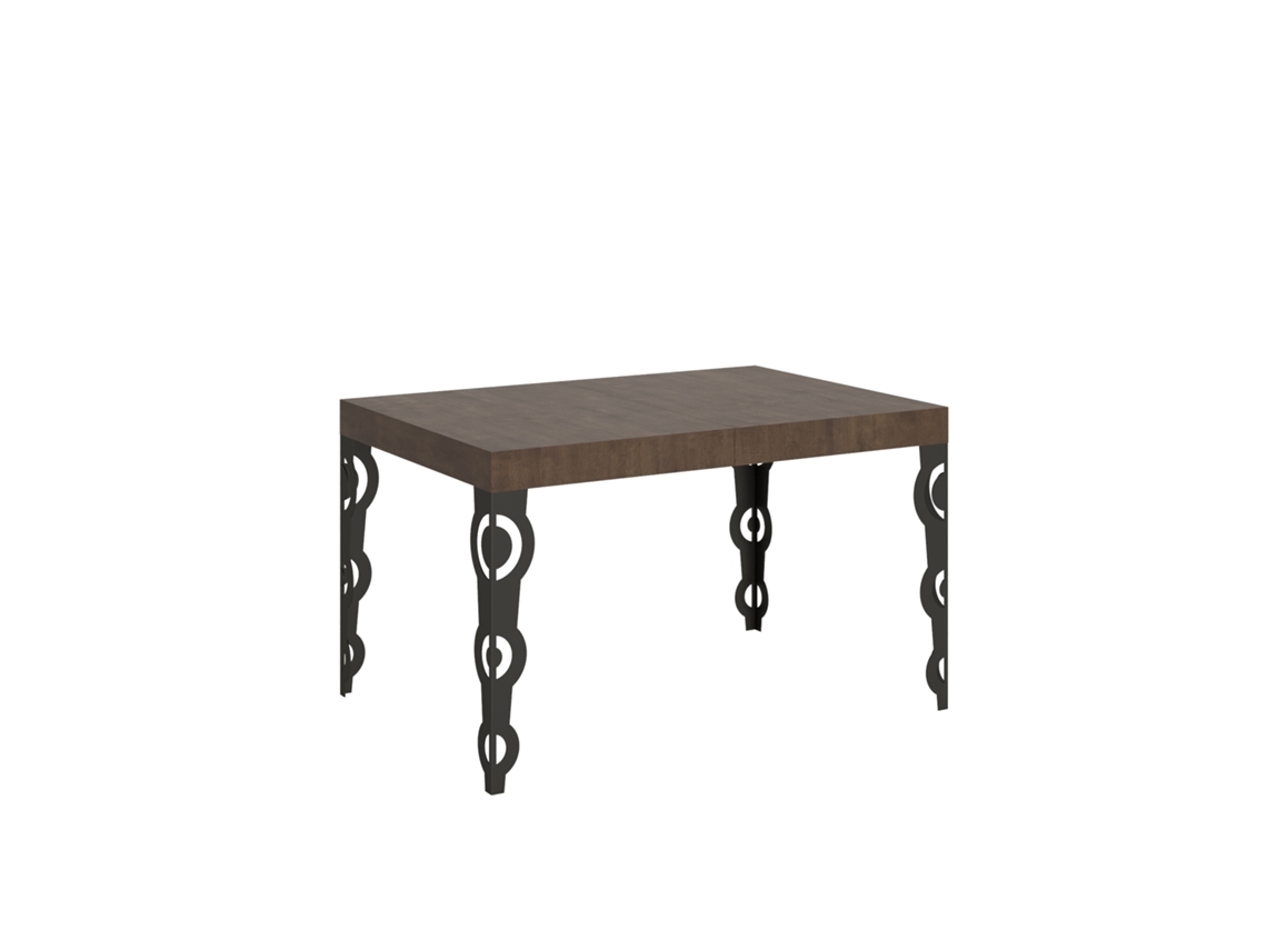 Mesa Extensível Karamay 140/224x80cm Pés Nogueira Antracite Itamoby