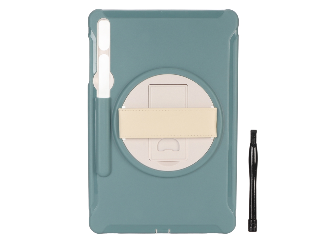2026zentro-capa De Proteção Para Tablet Galaxy Com Pulseira E Suporte, Três Camadas, Verde Esmeralda, Compatível Com S9+x810 S7+ S7fe S8+