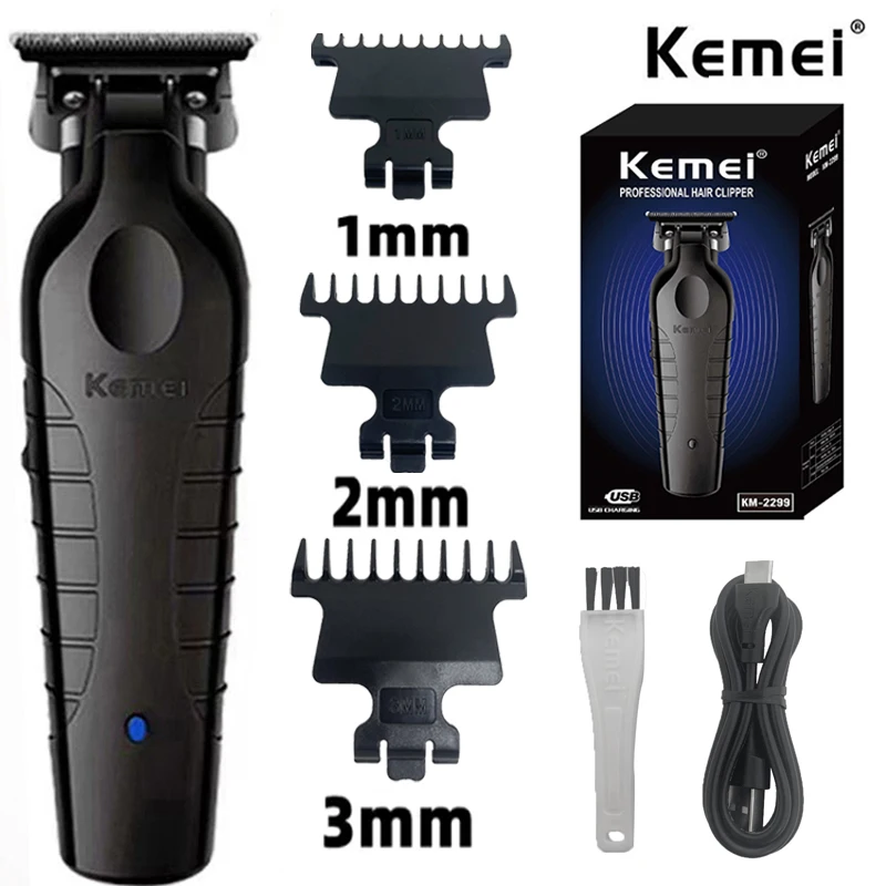 (preto) Máquina De Cortar Cabelo Profissional 1200mah Elétrica Recarregável Via Usb