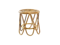 Mesa Lateral em rattan natural marrom, 38x38x41,7cm ALEXANDRA HOUSE LIVING