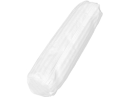 Fronha Redonda Branca de 20x80cm para Travesseiro Apoio Cervical, Lavável, Removível, Macia com CHABERLU