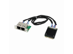 Placa Adaptadora De Rede Mini Pcie Para 2 Portas Ethernet Com Suporte A 1000/100/10 Mbps Aquaforge