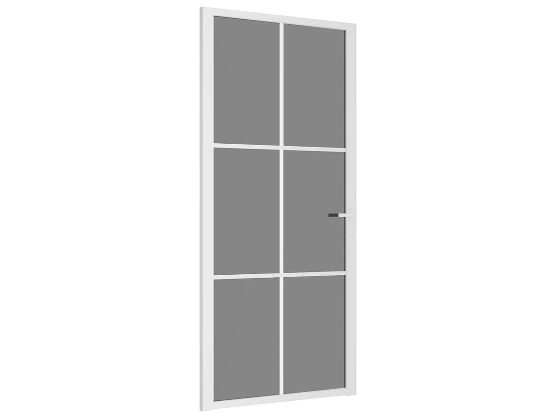 Maison Exclusive - Porta De Interior 93x201,5 Cm Vidro Esg E Alumínio Branco