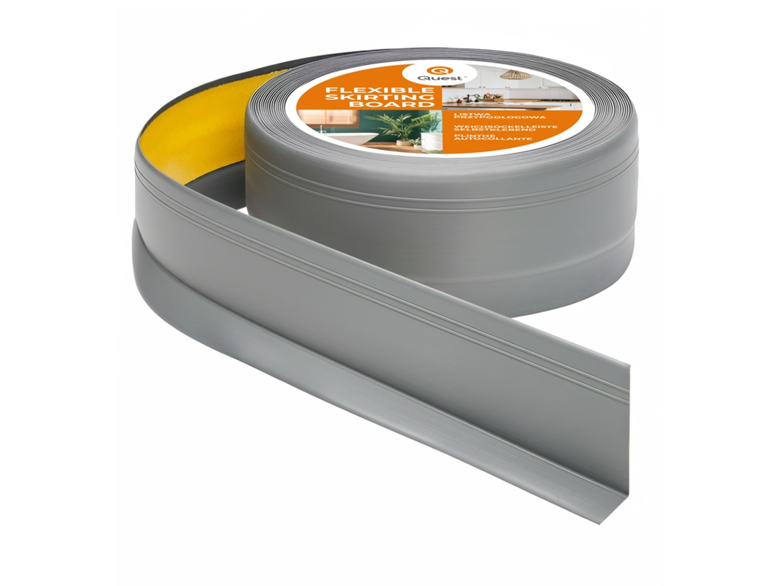 Base de PVC flexível autoadesiva 50x20 mm, 15 m, cor cinza
