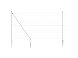 Conjunto 1 Cerca Externa Vidaxl Prateado Aço (10 X 1,5 M)