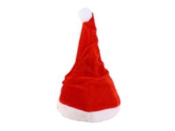 Mali chapéu de Natal Elétrico Cantando e Dançando com Movimento Automático Cor Branco e Vermelho para Festa de Natal e Ano Novo