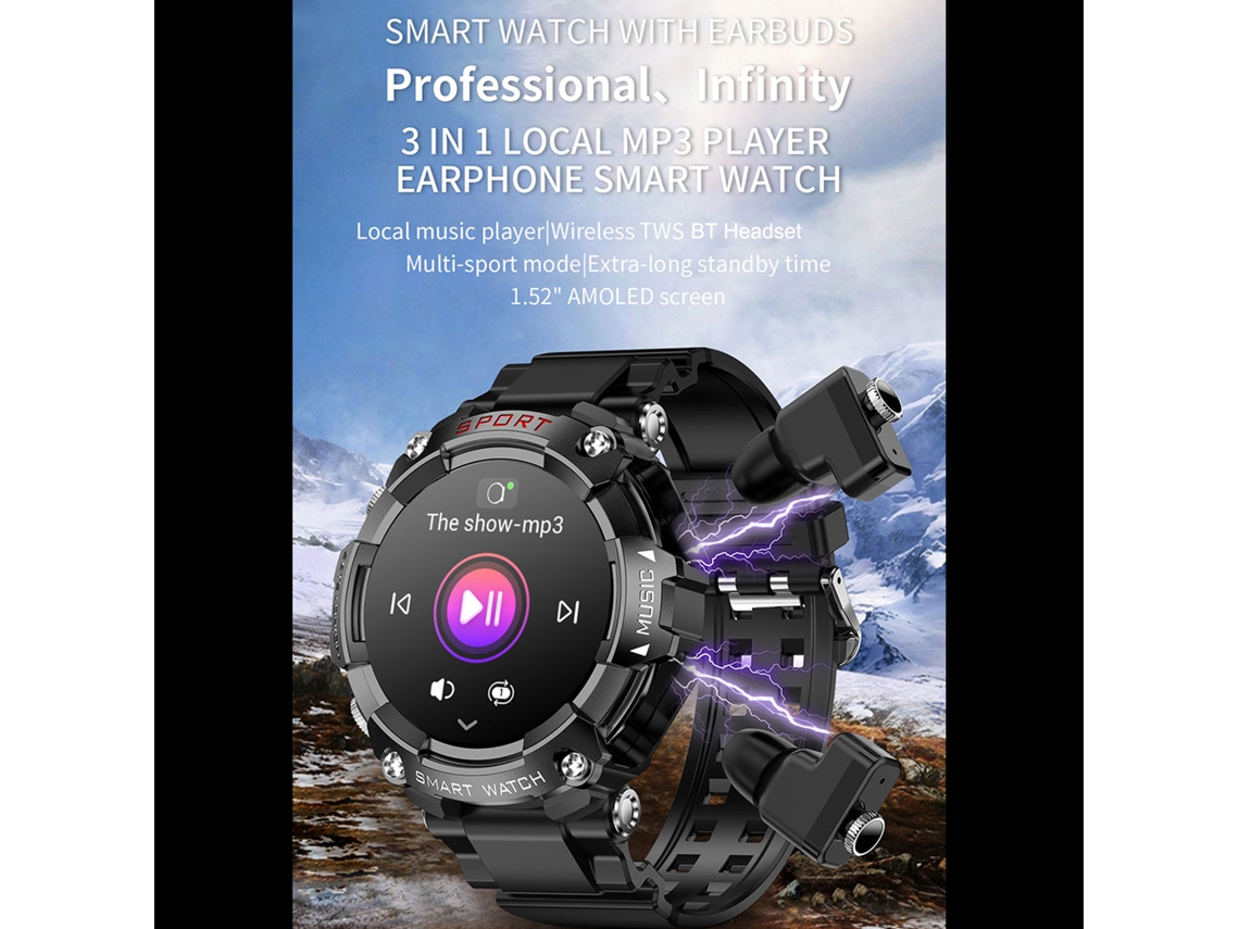Pulseira Inteligente LAXISCREED Tela Touch Ip67 Compatível Android Ios