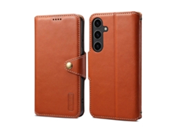 Capa De Celular Denior Em Couro Texturizado Estilo Carteira Para Samsung Galaxy S24 5g