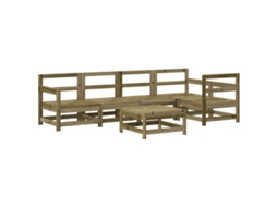 Maison Exclusive - 6 Pcs Conjunto Lounge De Jardim Madeira De Pinho Impregnada