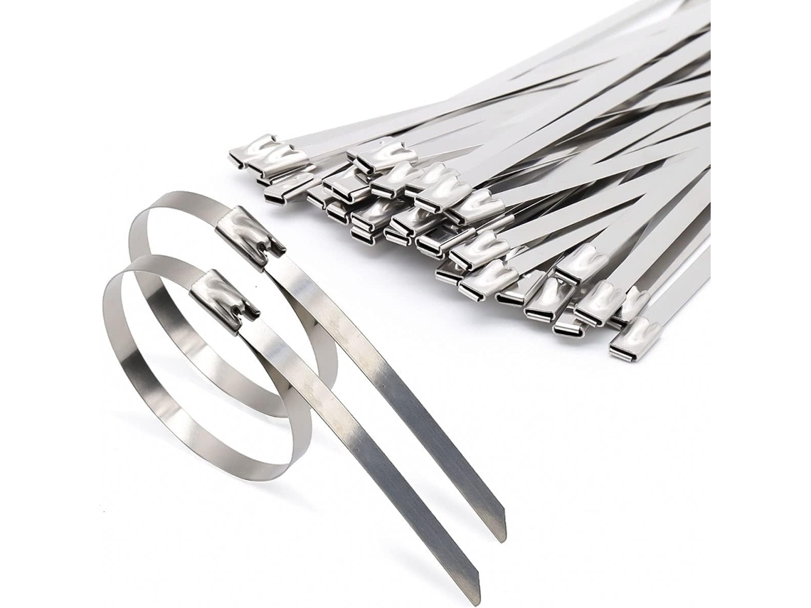 Abraçadeiras Cabo 100 Peças, De Abraçadeiras De Cabo Resistentes, Aço Inoxidável, Plástico, Metal, Para Torneira E Jardim
