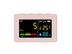 Testador portátil de qualidade do ar 3 em 1 YURU com detector de CO, temperatura, umidade e alarme de voz