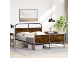 Vidaxl Estrutura Cama S/ Colchão Derivados de Madeira Carvalho Sonoma