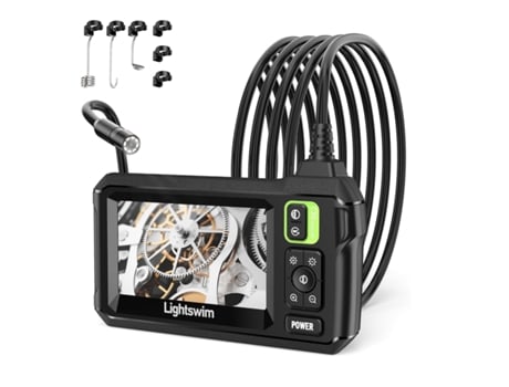 Endoscópio com Monitor 4 3 1080P Cabo Rígido 5 Metros LIGHTSWIM