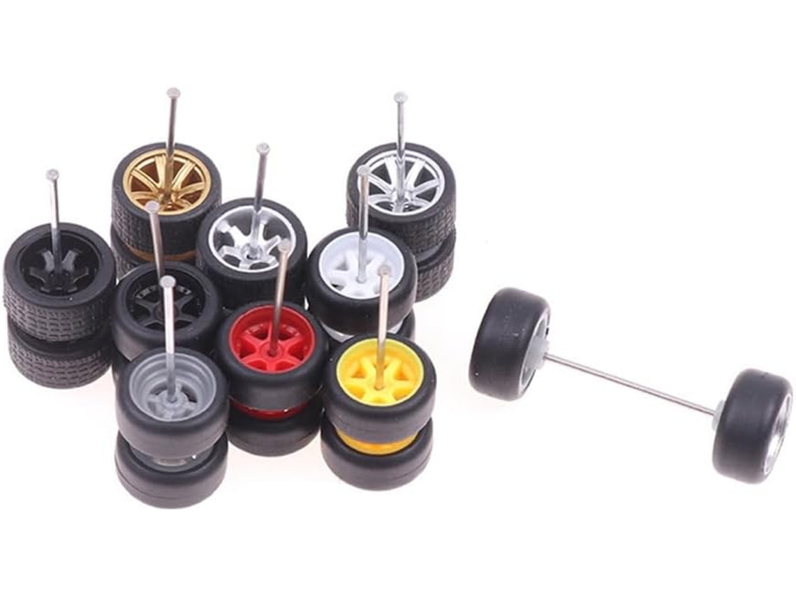 10 conjuntos de rodas e pneus de borracha 18,3 mm SFUSHOS