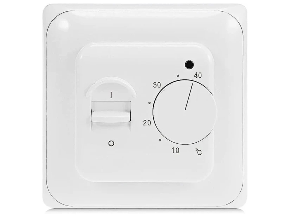 Termostato Manual para Aquecimento de Piso Elétrico com Sonda Ac 220v 16a, Controle Mecânico do Termostato para Aquecimento de Piso BRILVIBERA