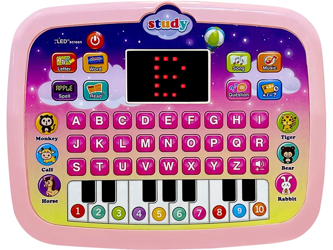 Tablet De Aprendizagem Infantil Com Tela Brinquedos Educativos E Presentes Divertidos Música/piano/abc/números/palavras/ortograf Aquaforge