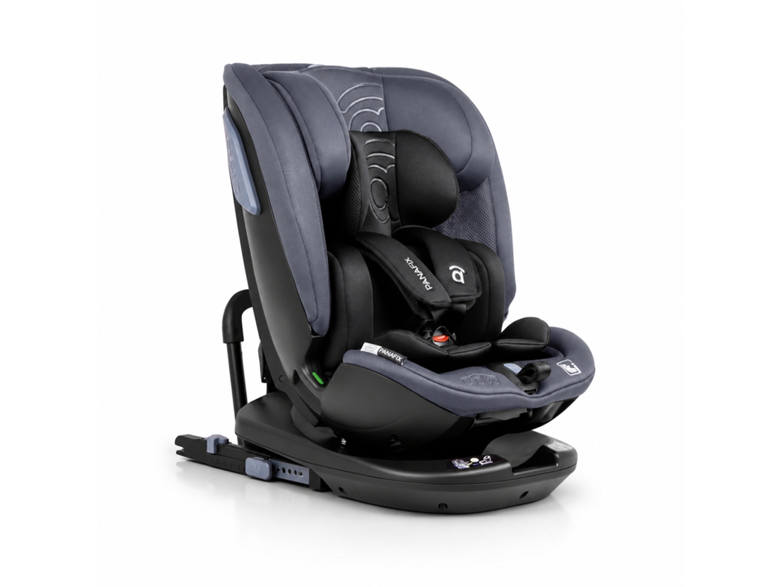 Cadeira Auto I-size Asalvo Panafix - Grupos 0-1-2-3, Isofix, Giratória 360°, De 40 A 150 Cm - Cinzenta