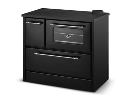 Fogão de Cozinha a Lenha 9 Kw Preto Beatrice L87Xd51Xh79 Ecodesign DIVINA FIRE