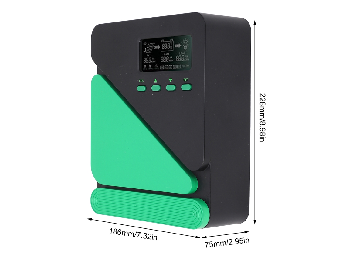 Laxiscreed Controle De Carga Solar Mppt Com Dual Usb 5v 3a E Ecrã Lcd