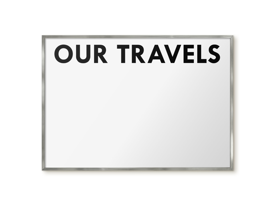 Magnetic Board Our Travels For The Living Room Espelharte (100x70 Cm)