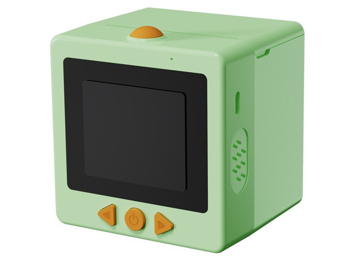 Mini Impressora Sem Fio Infantil D5 Ai + 3 Rolos de Papel para Impressão + Canetas Coloridas YUNZII (verde)