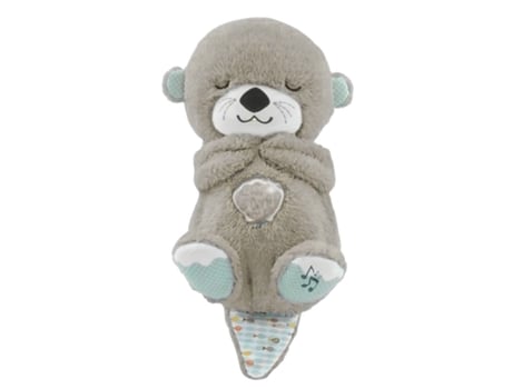 Peluche Sensorial Interativo Com Luz E Música Clickonit Lontra Que Respira Cinzento