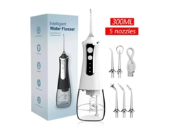 Irrigador Oral Yizhood 5 Bocais 3 Modos Usb 300ml Tanque Branco