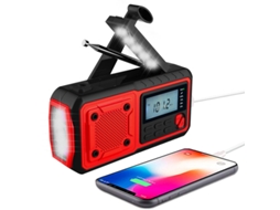 Luz De Emergência Vermelha Para Prevenção De Desastres Ao Ar Livre, Rádio Portátil Brilvibera