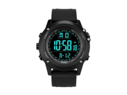 Relógio esportivo eletrônico masculino com pulseira de silicone e visor digital (branco)