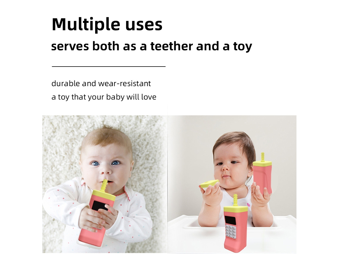 Bengala De Dentição Silicone 2 Em 1 Copo Treino Com Canudo Para Bebês Meninos Meninas