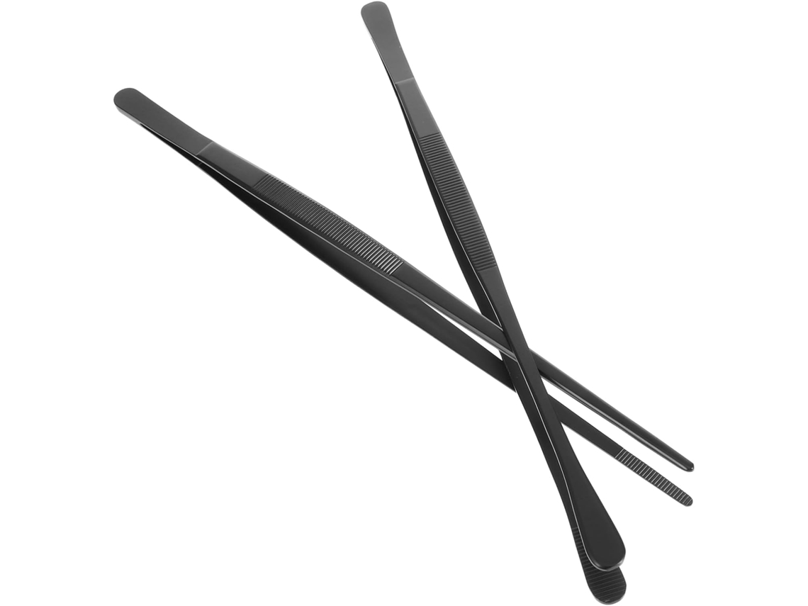 Pinças De Cozinha Aço Inoxidável 2 Peças, Utensílios De Precisão Para Grelhar Pratos Churrasco, Pinças Multifuncionais