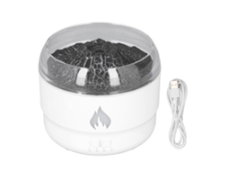 Difusor de óleos essenciais flame 280ml com luz LED colorida para aromaterapia em casa, quarto ou escritório LAXISCREED