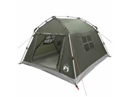 Conjunto 1 Tenda De Camping Instantânea Vidaxl Verde Poliéster (3 Pessoas)