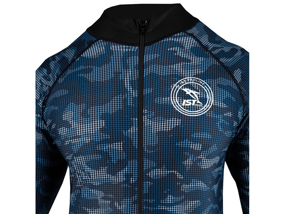 Traje com Zíper Nas Costas Spandex Azul List Dolphin Tech
