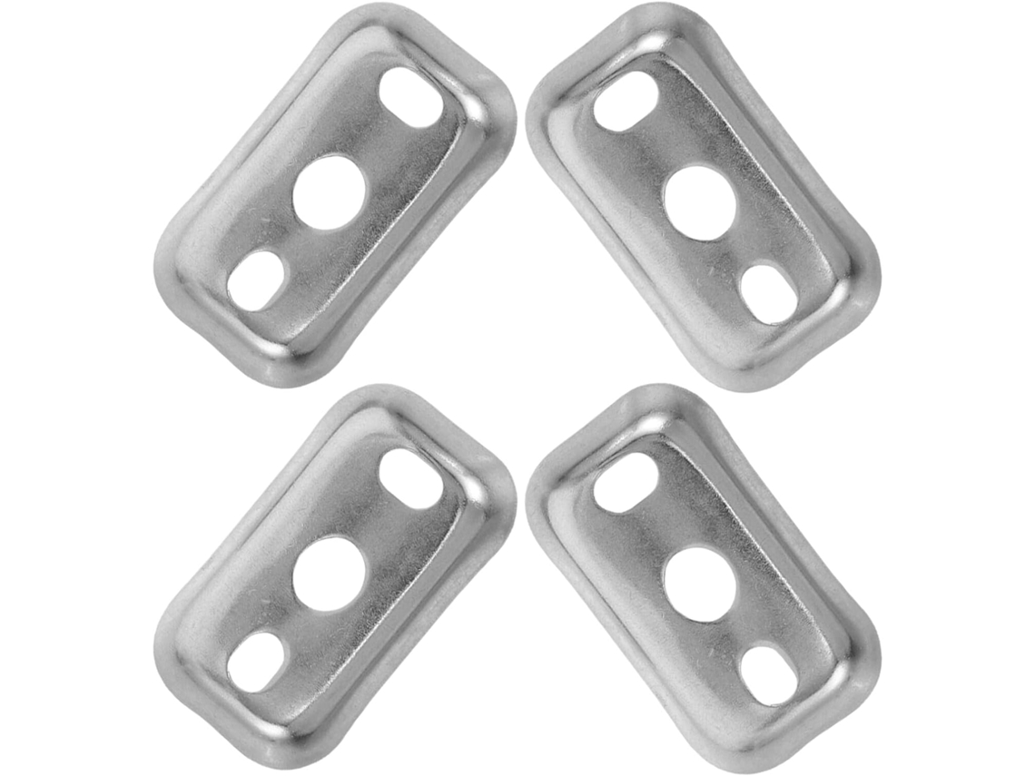 Conjunto De 4 Placas Base Para Barra Toalha Em Aço Inoxidável, 45x26mm, Para Montagem Na Parede