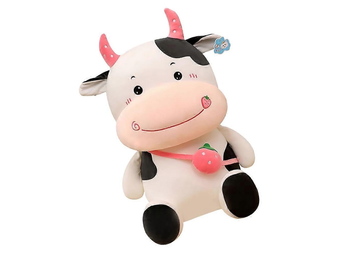 Pelúcia De Vaca Com Bolsa De Morango