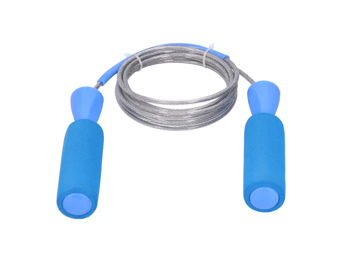 Corda De Pular De Aço Fitness Para Homens E Mulheres Treino Academia Perda De Peso Blue