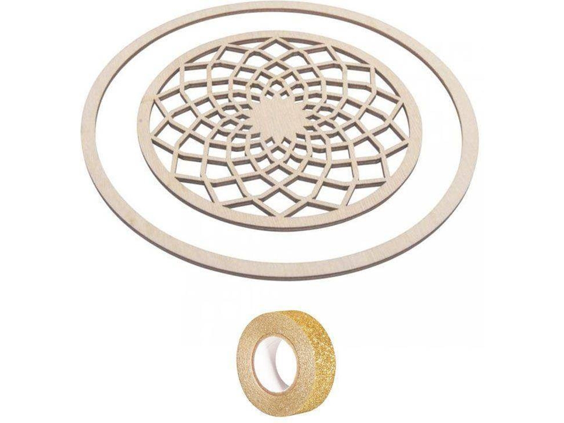 Discos RAYHER (Dourado - Madeira - 13 cm)