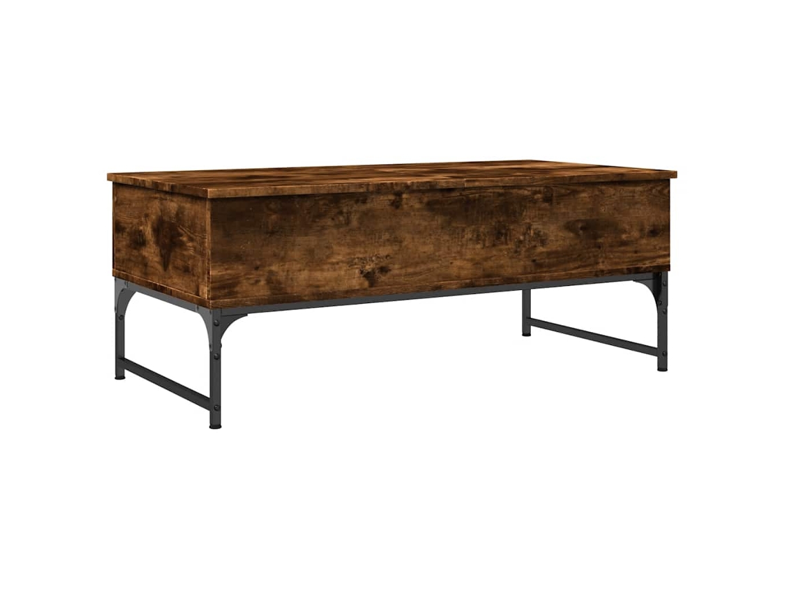 Mesa de Centro MAISON EXCLUSIVE em Derivados de Madeira e Metal Carvalho Fumado (100x50x40 cm)