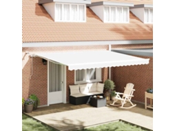 Vidaxl Toldo Retrátil Branco 450 × 300 Cm Poliéster