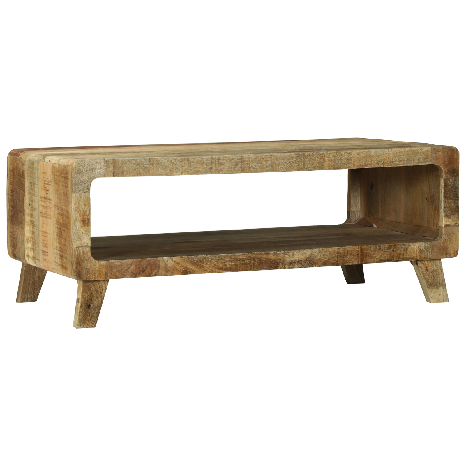 Conjunto 1 Mesa De Centro Vidaxl Castanho Madeira De Mangueira Maciça (90 X 50 X 35 Cm)
