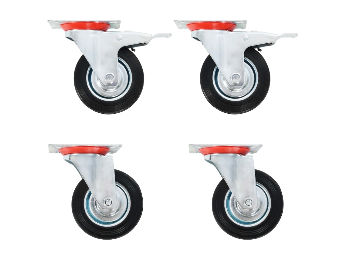 Vidaxl Rodas Giratórias 4 Pcs 100 Mm