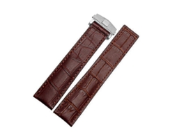 Pulseira De Couro Genuíno Para Tag Heuer Masculino 19mm 20mm 22mm Com Fecho Dobrado