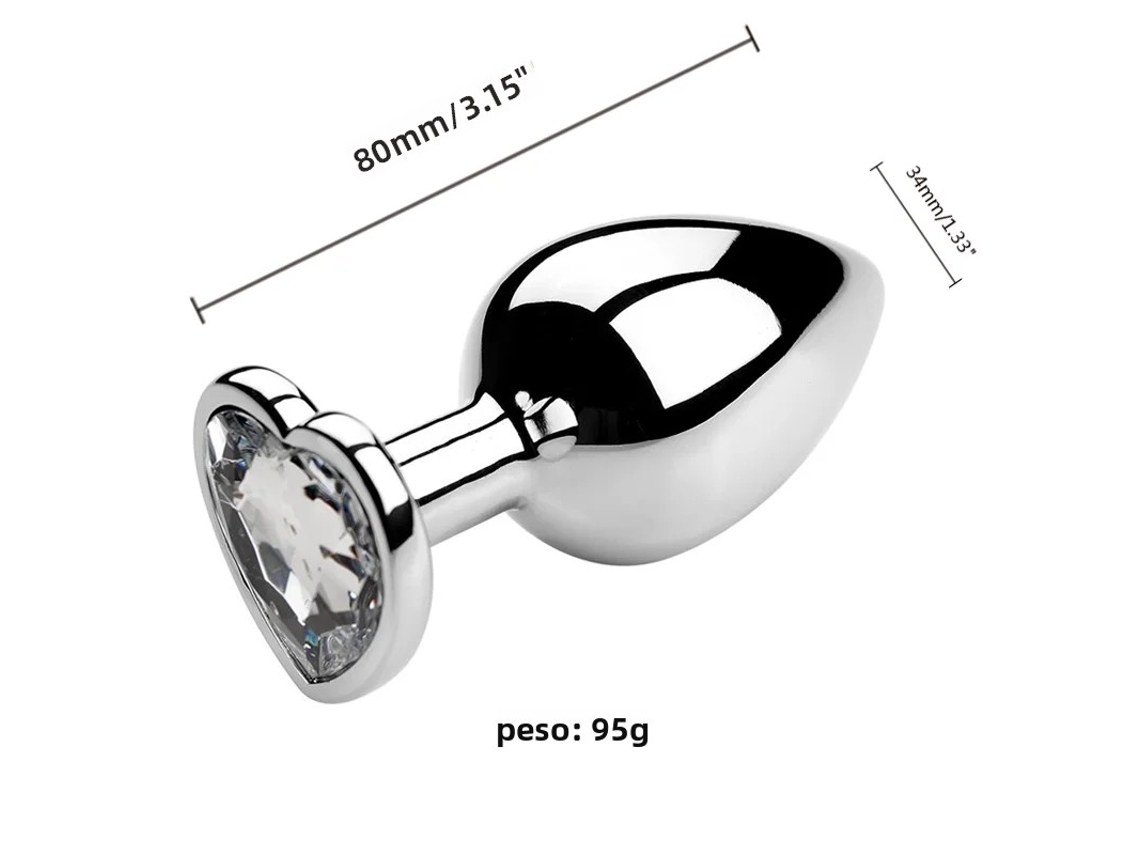 (branco M) Plug Anal De Metal Unissex, Brinquedo Para Masturbação