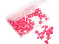 Alfinetes metálicos em formato de coração rosa da Eringogo, pacote com 100 unidades, ideais para registrar fotos e imagens.