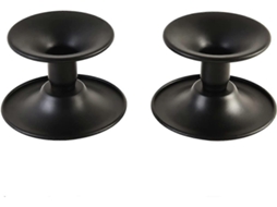 Omni juego de 2 Portavelas Negras de Hierro Forjado para Velas Taper Decoración de Mesa para Bodas, Cenas Y Fiestas