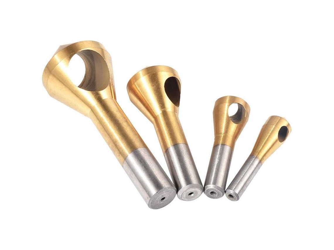 Conjunto de brocas de aperfeiçoamento HSS 4 peças ângulo 90º diâmetro 6/8/10/12mm | S/MARCA