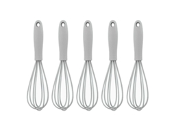 Batedor De Silicone Para Cozinha, 5 Peças, Mini Batedor De Silicone Cinza Klb