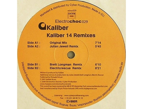 Vinil Kaliber 14 Remixes Electrochoc Records
